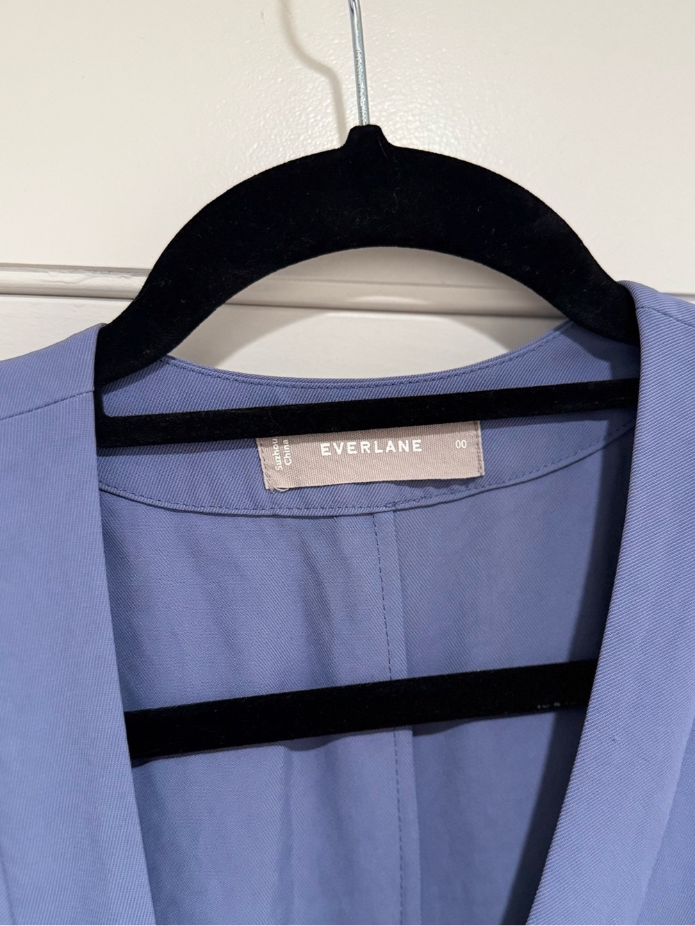 EVERLANE The Japanese GoWeave Sleeveless Wrap Dress Cornflower Blue Size 00 - Picture 4 of 5